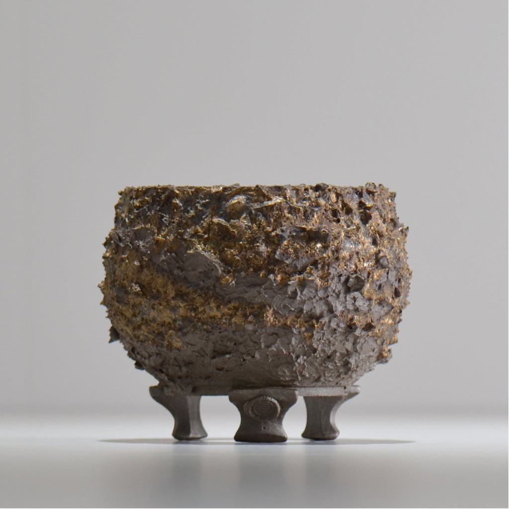 陶房Kibi / 金泥 / tkki_04_s  / 約 φ9.5cm / 植木鉢