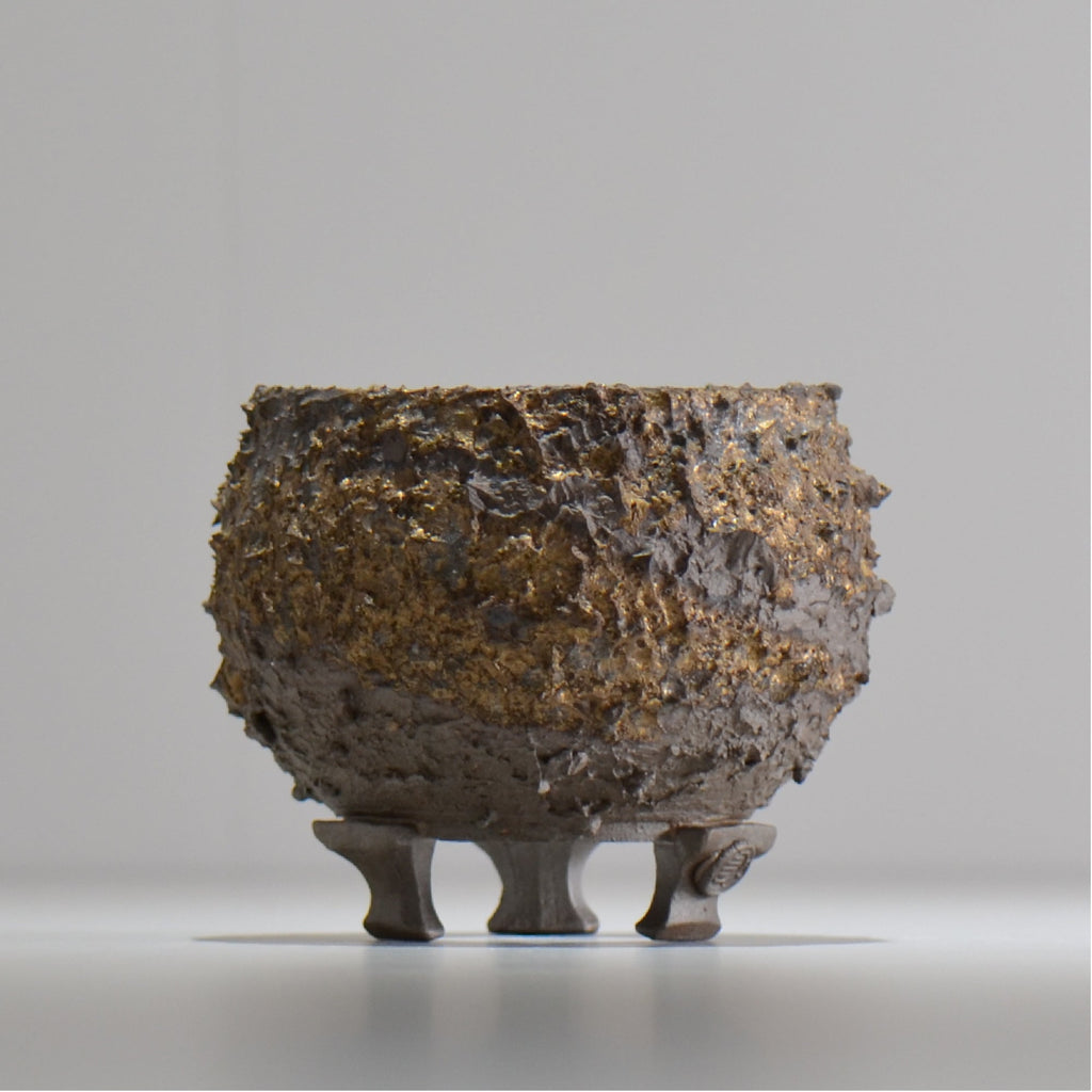 陶房Kibi / 金泥 / tkki_04_s  / 約 φ9.5cm / 植木鉢