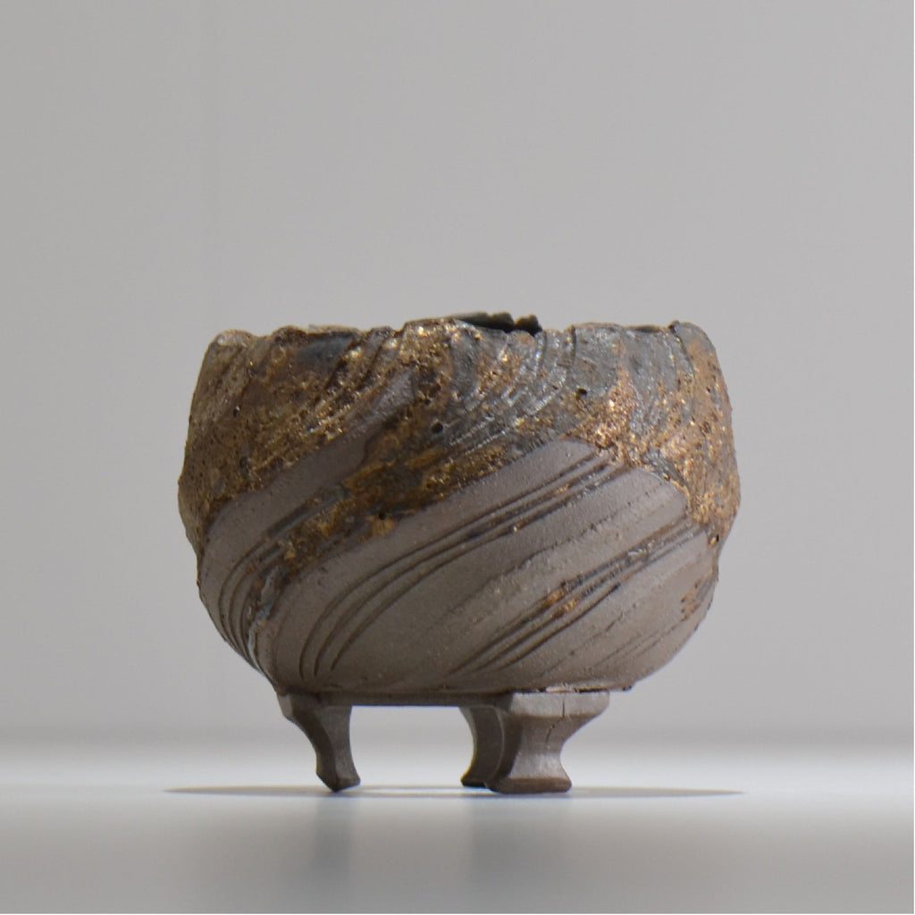 陶房Kibi / 金泥 / tkki_05_s  / 約 φ9.5cm / 植木鉢