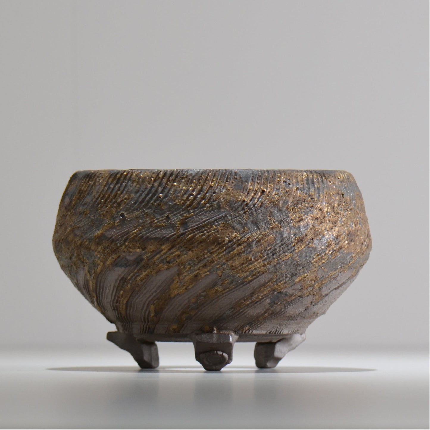 陶房Kibi / 金泥 / tkki_06_m  / 約 φ14cm / 植木鉢
