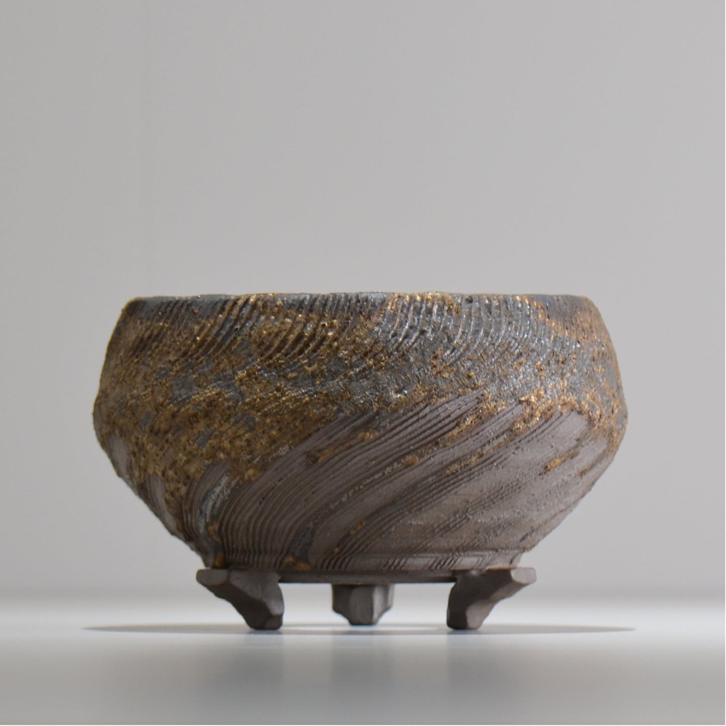 陶房Kibi / 金泥 / tkki_06_m  / 約 φ14cm / 植木鉢