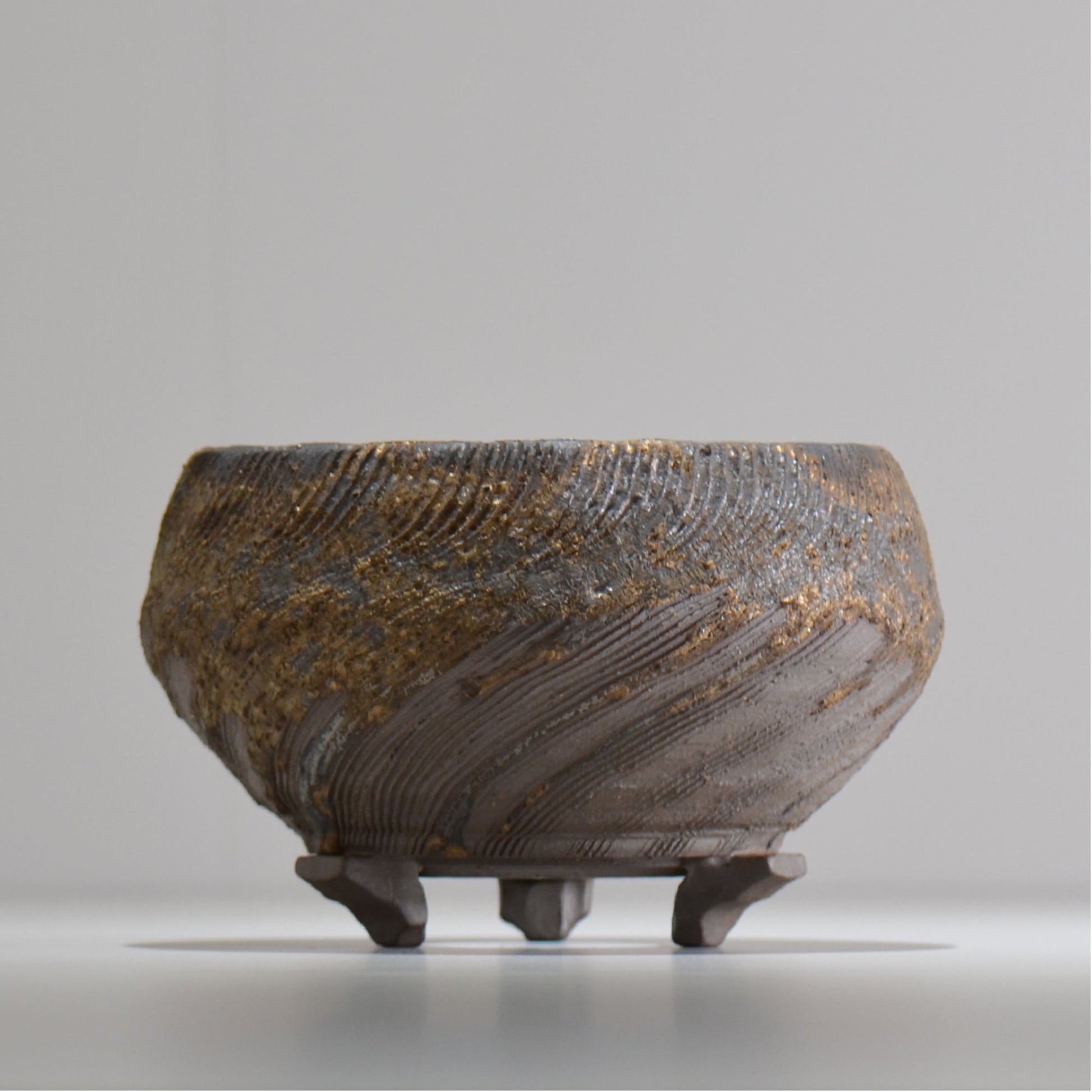 陶房Kibi / 金泥 / tkki_06_m  / 約 φ14cm / 植木鉢