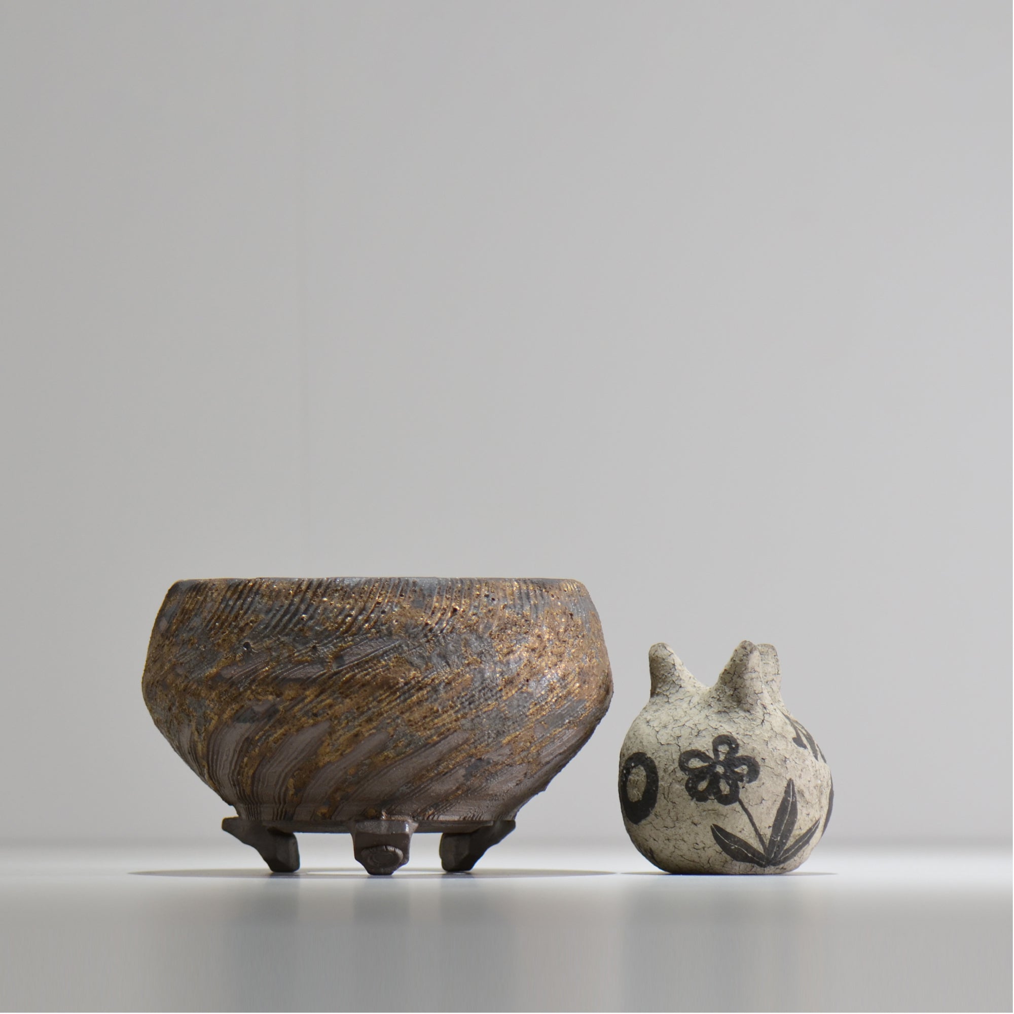 陶房Kibi / 金泥 / tkki_06_m  / 約 φ14cm / 植木鉢