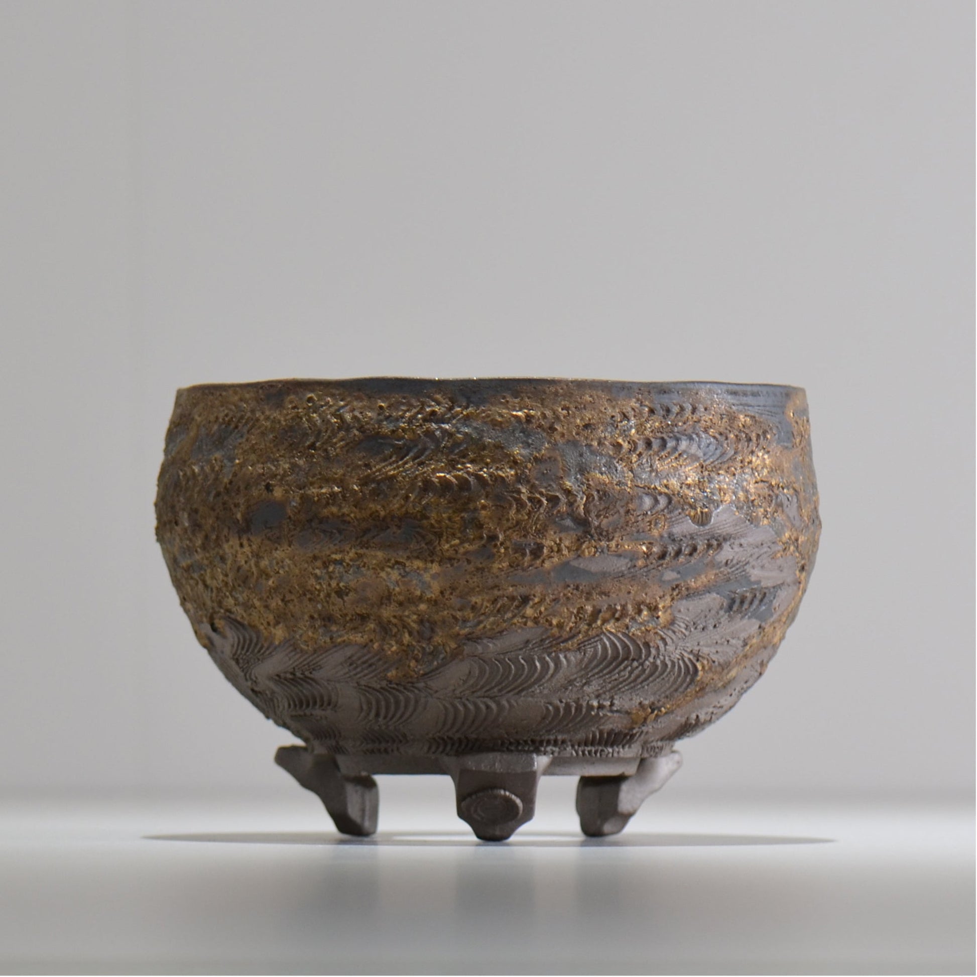 陶房Kibi / 金泥 / tkki_07_m  / 約 φ15cm / 植木鉢