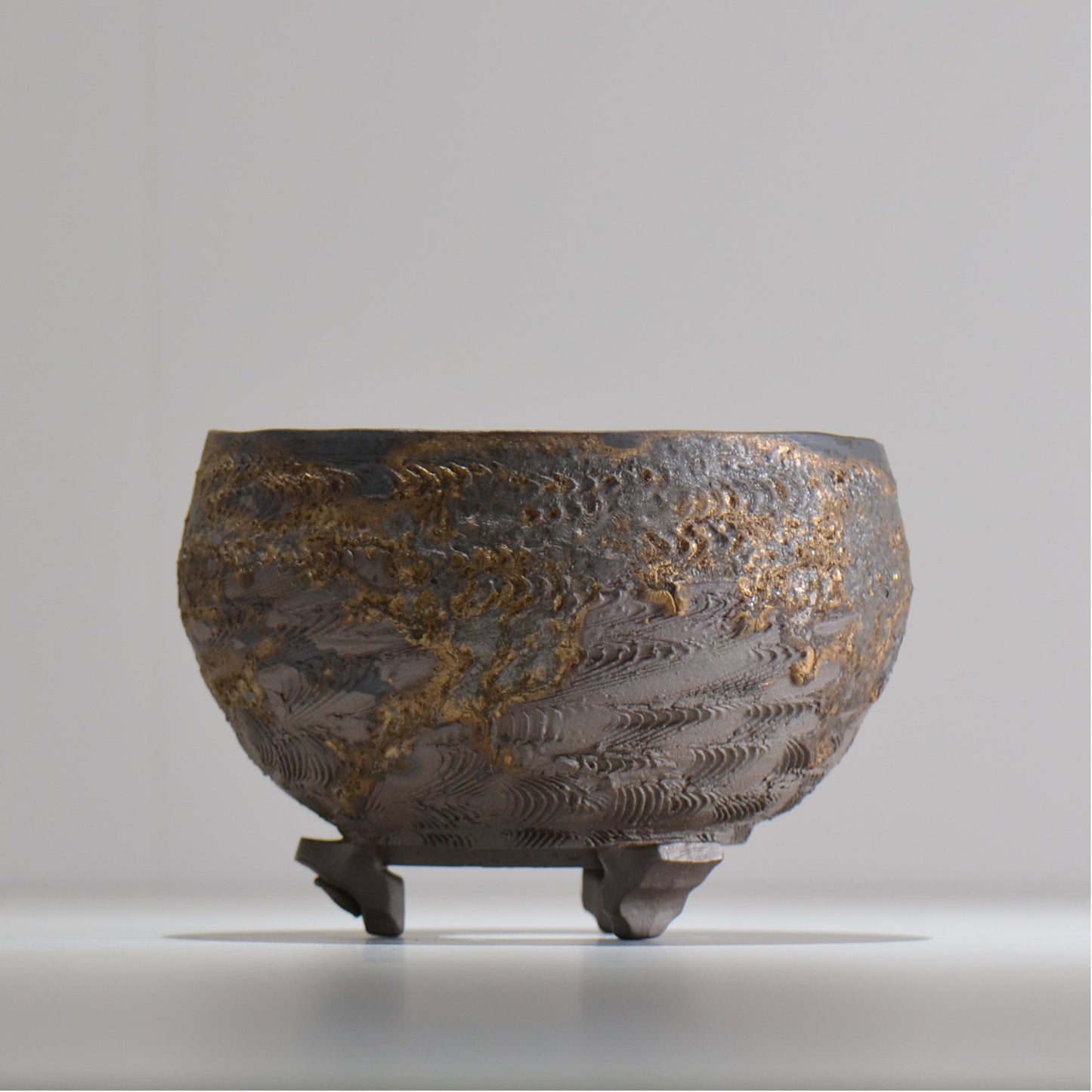 陶房Kibi / 金泥 / tkki_07_m  / 約 φ15cm / 植木鉢