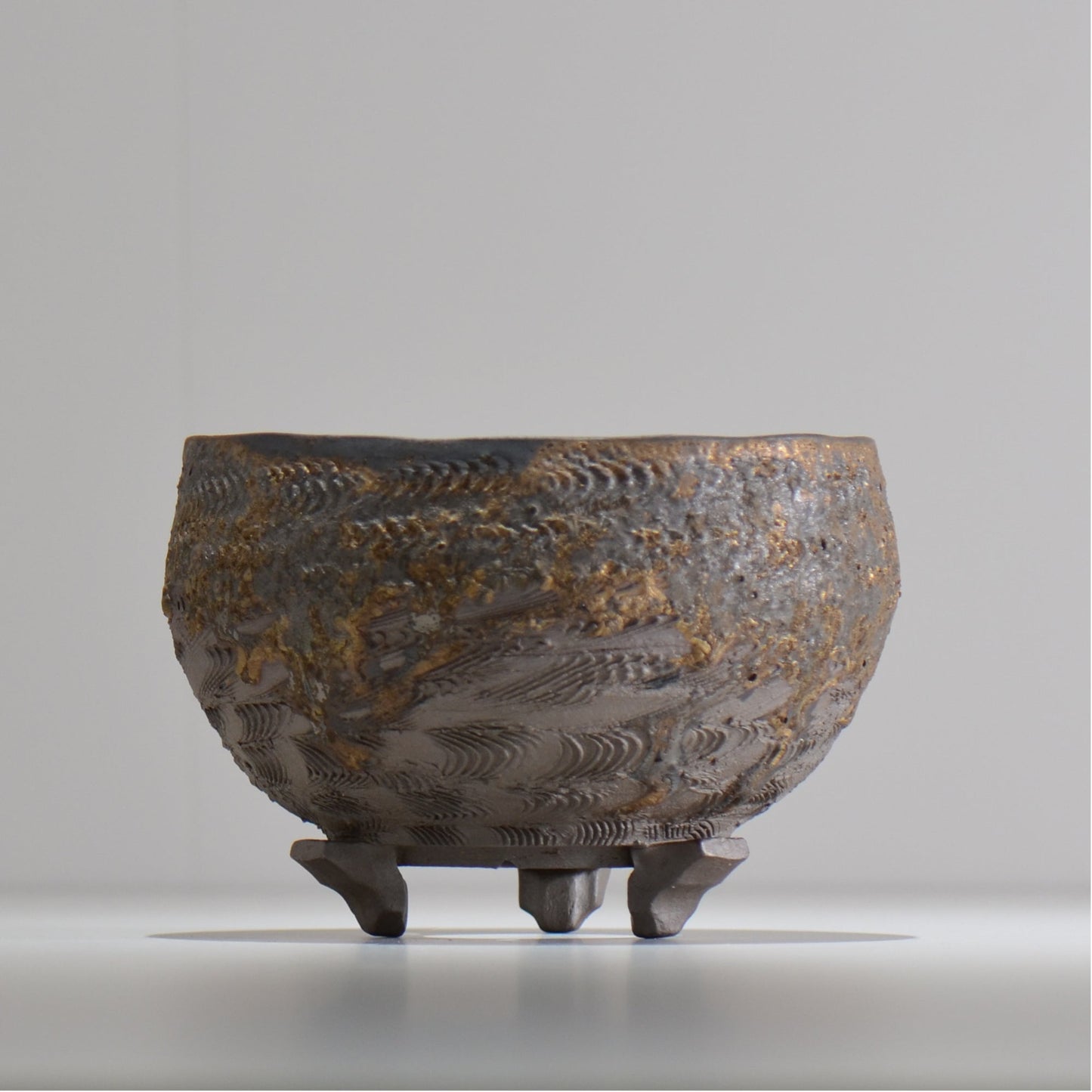 陶房Kibi / 金泥 / tkki_07_m  / 約 φ15cm / 植木鉢