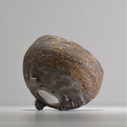 陶房Kibi / 金泥 / tkki_07_m  / 約 φ15cm / 植木鉢