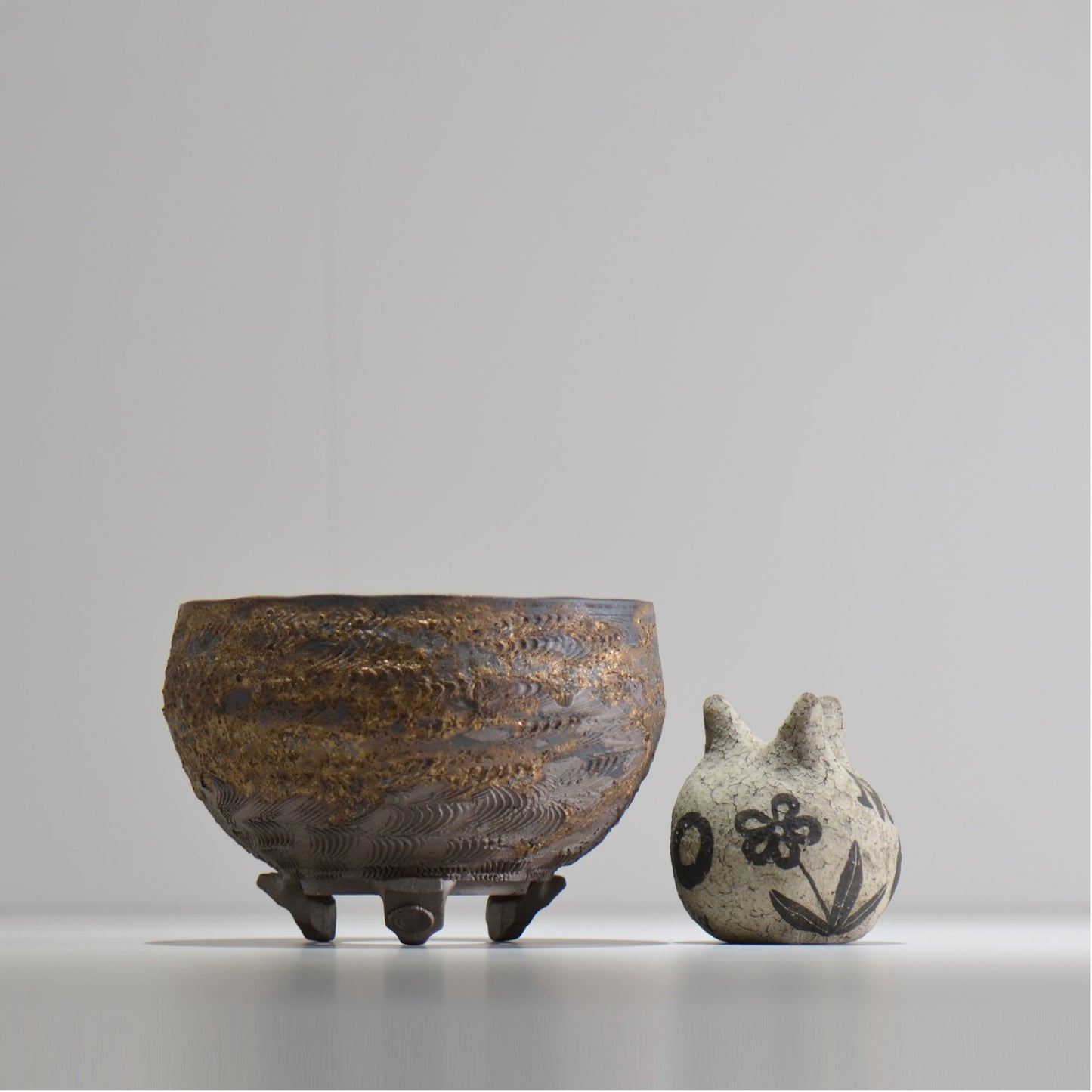 陶房Kibi / 金泥 / tkki_07_m  / 約 φ15cm / 植木鉢