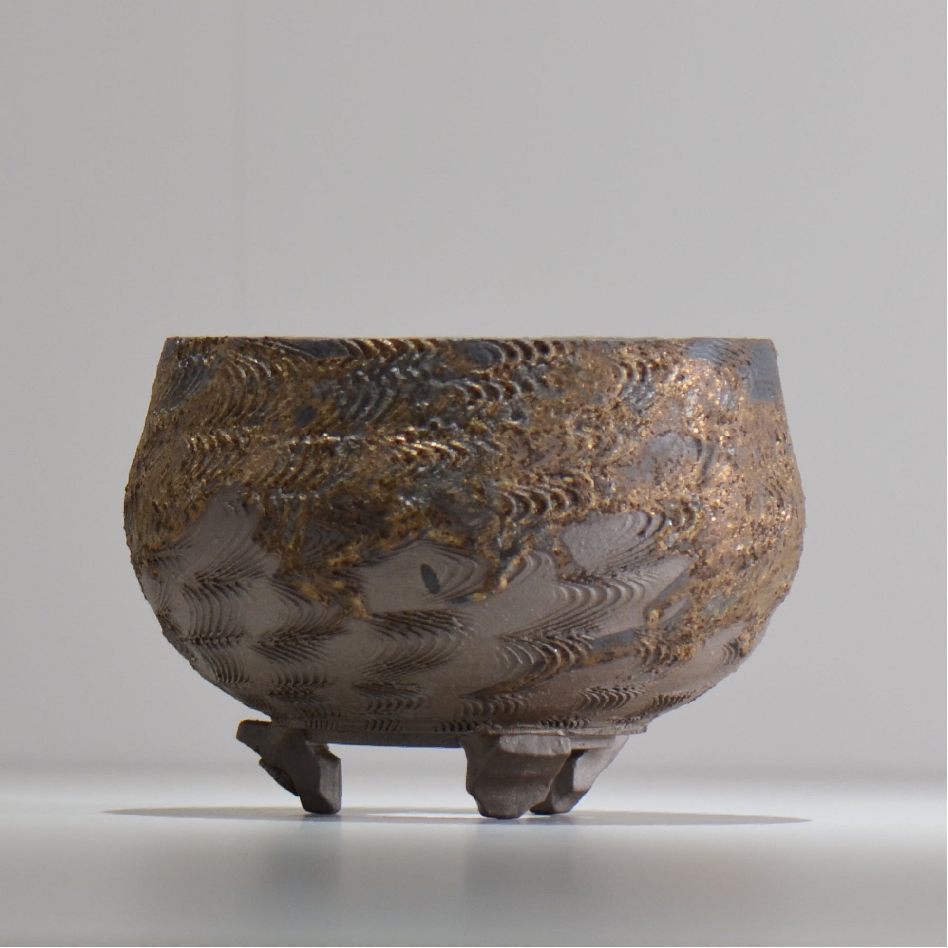 陶房Kibi / 金泥 / tkki_08_m  / 約 φ14cm / 植木鉢