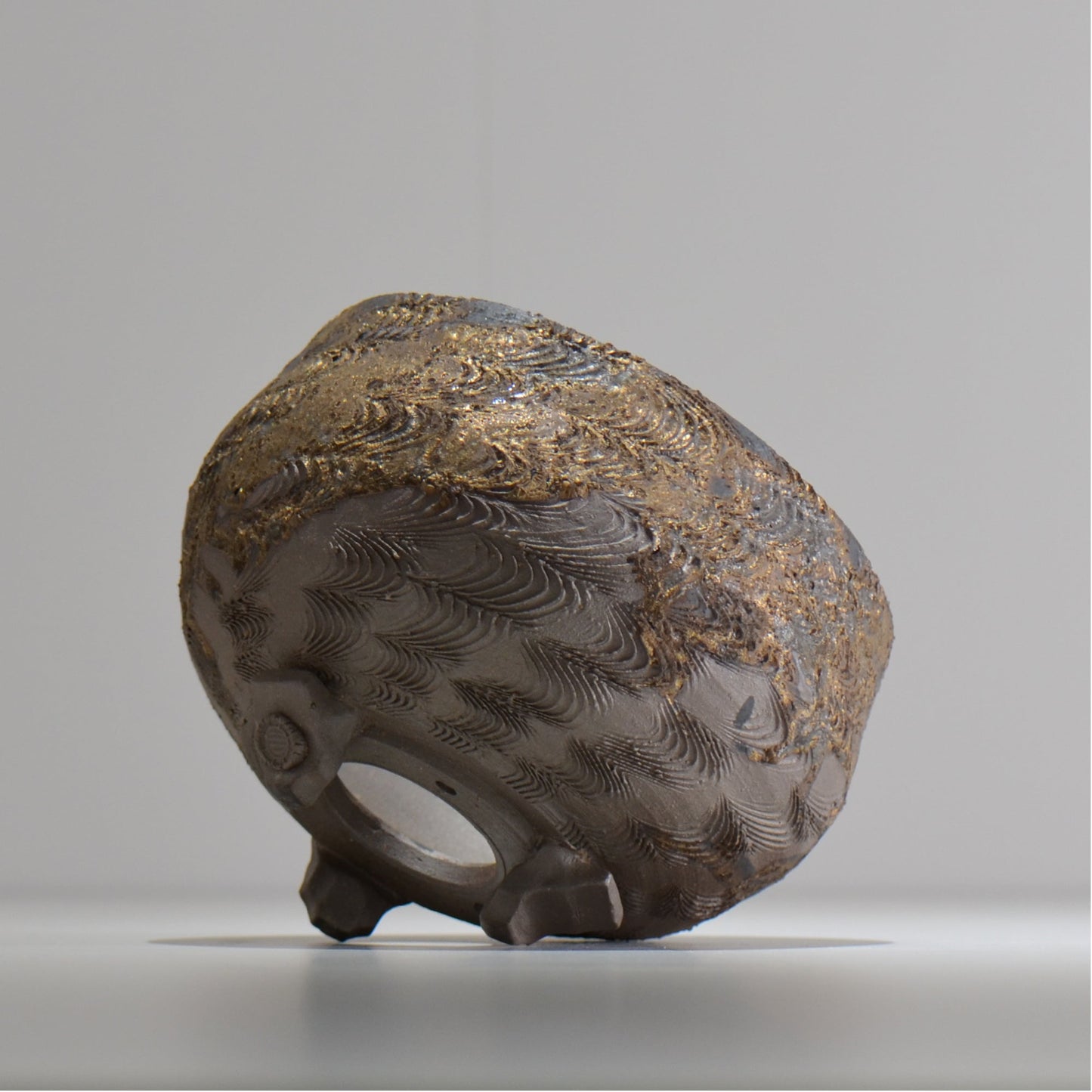 陶房Kibi / 金泥 / tkki_08_m  / 約 φ14cm / 植木鉢