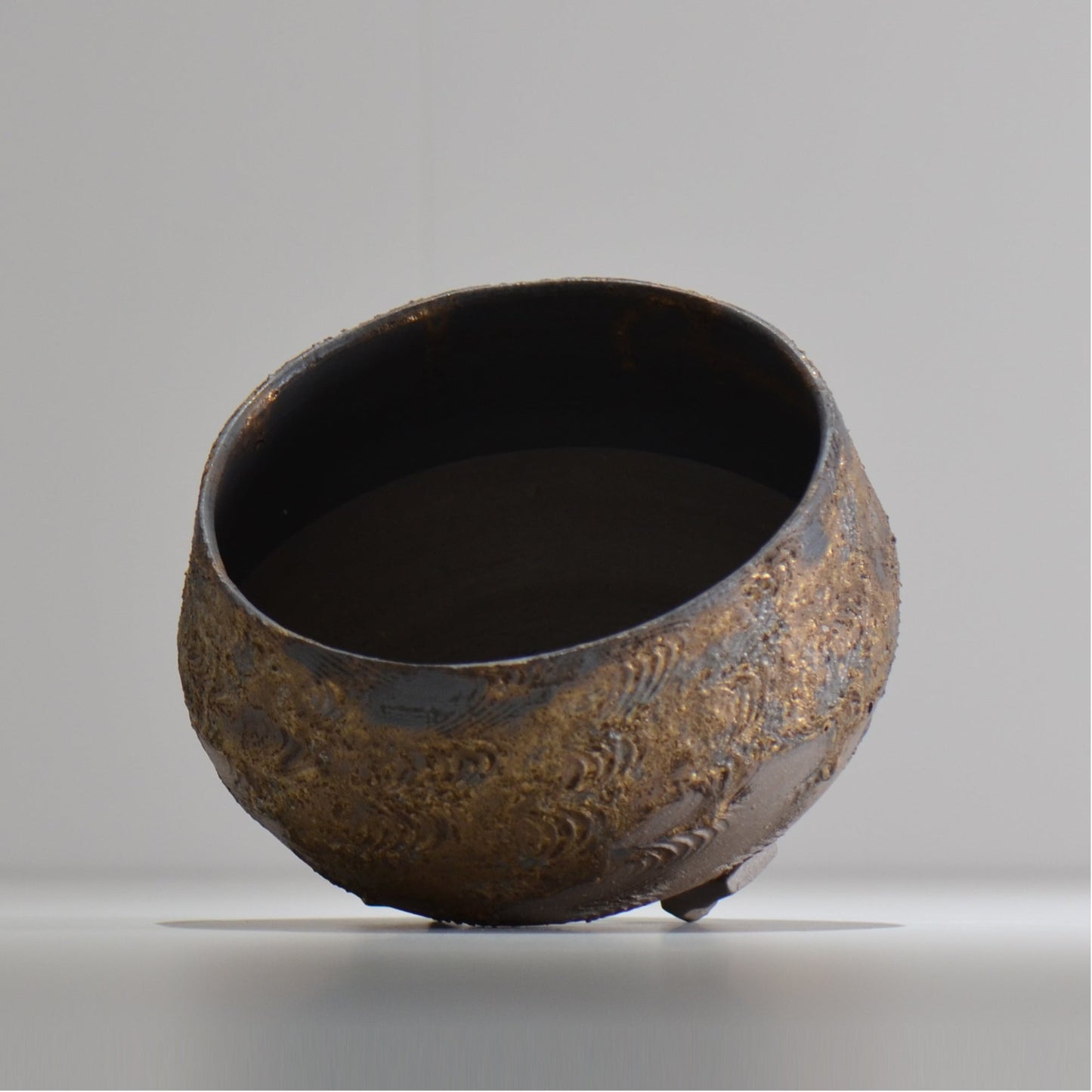 陶房Kibi / 金泥 / tkki_08_m  / 約 φ14cm / 植木鉢