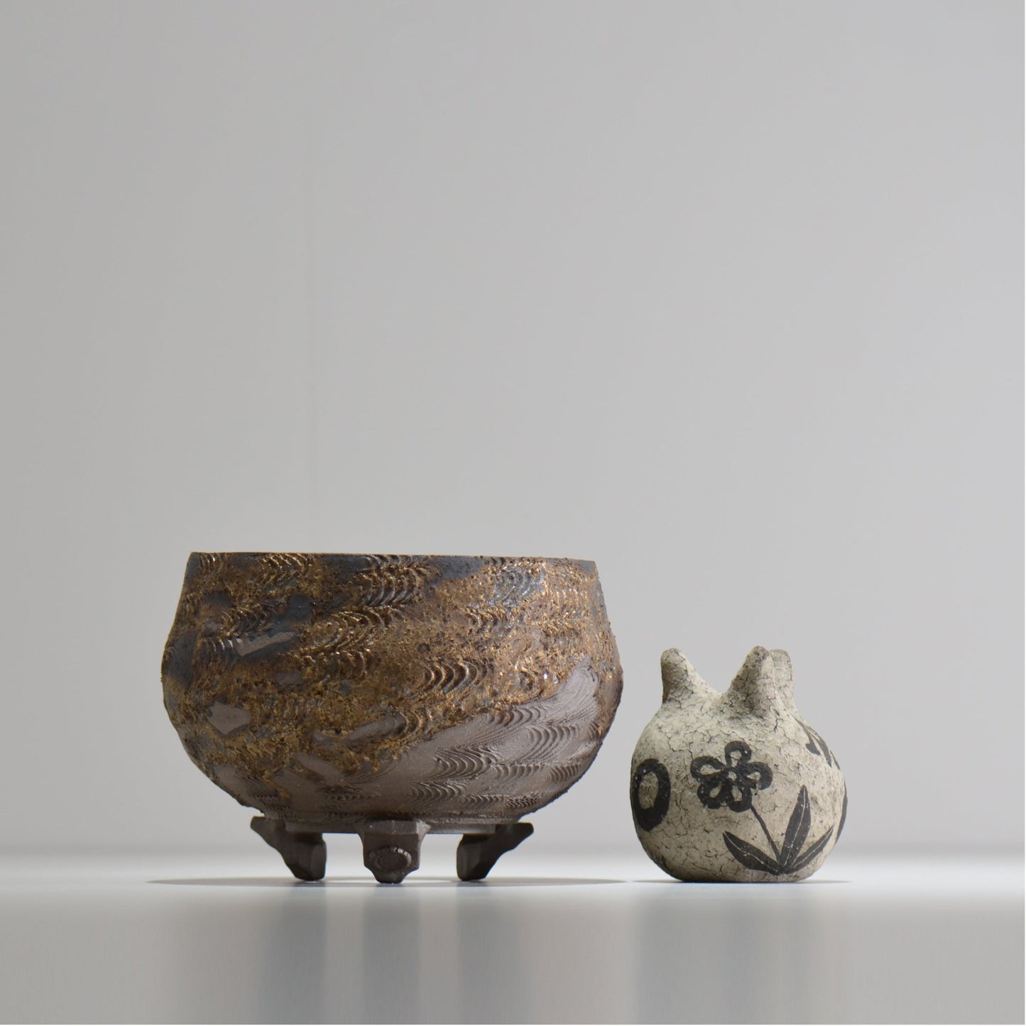 陶房Kibi / 金泥 / tkki_08_m  / 約 φ14cm / 植木鉢