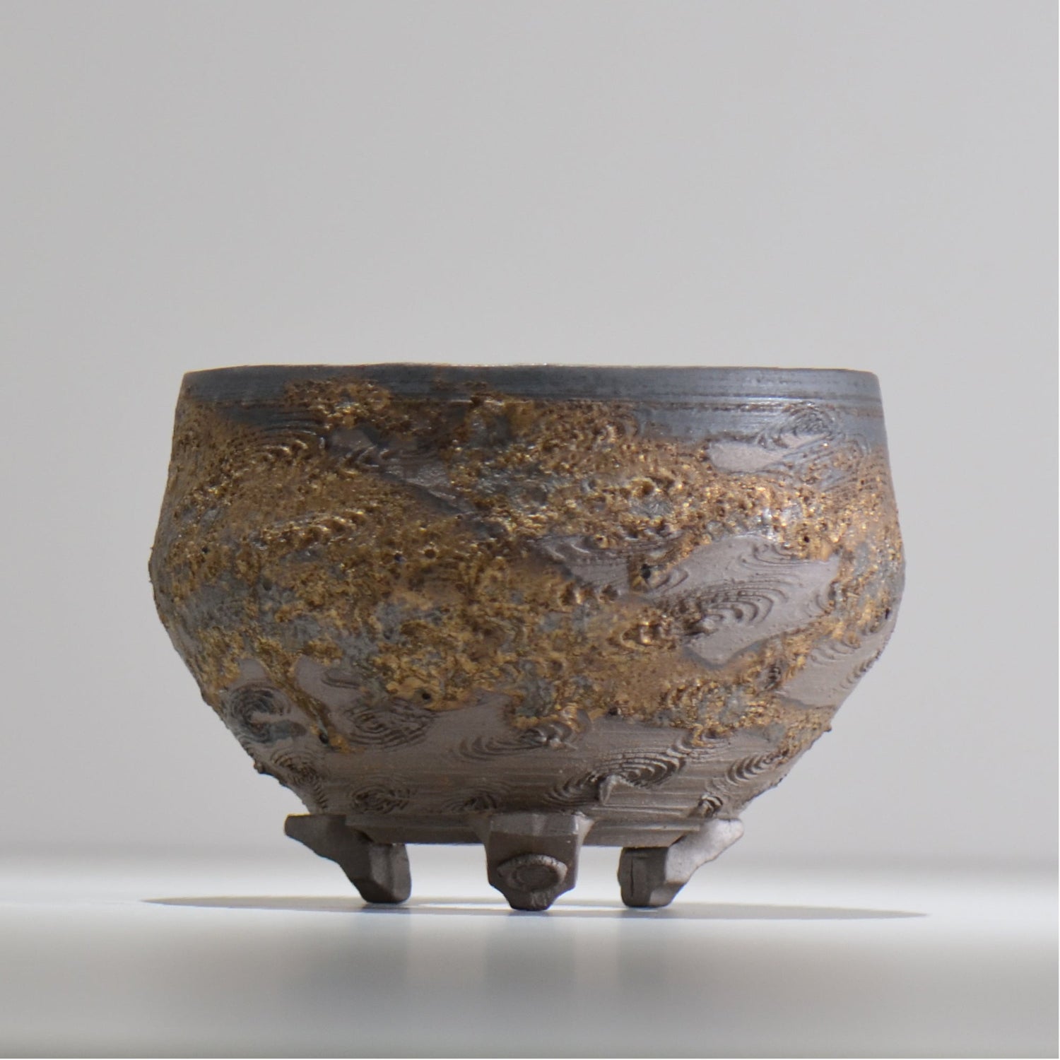 陶房Kibi / 金泥 / tkki_09_l  / 約 φ15.3cm / 植木鉢