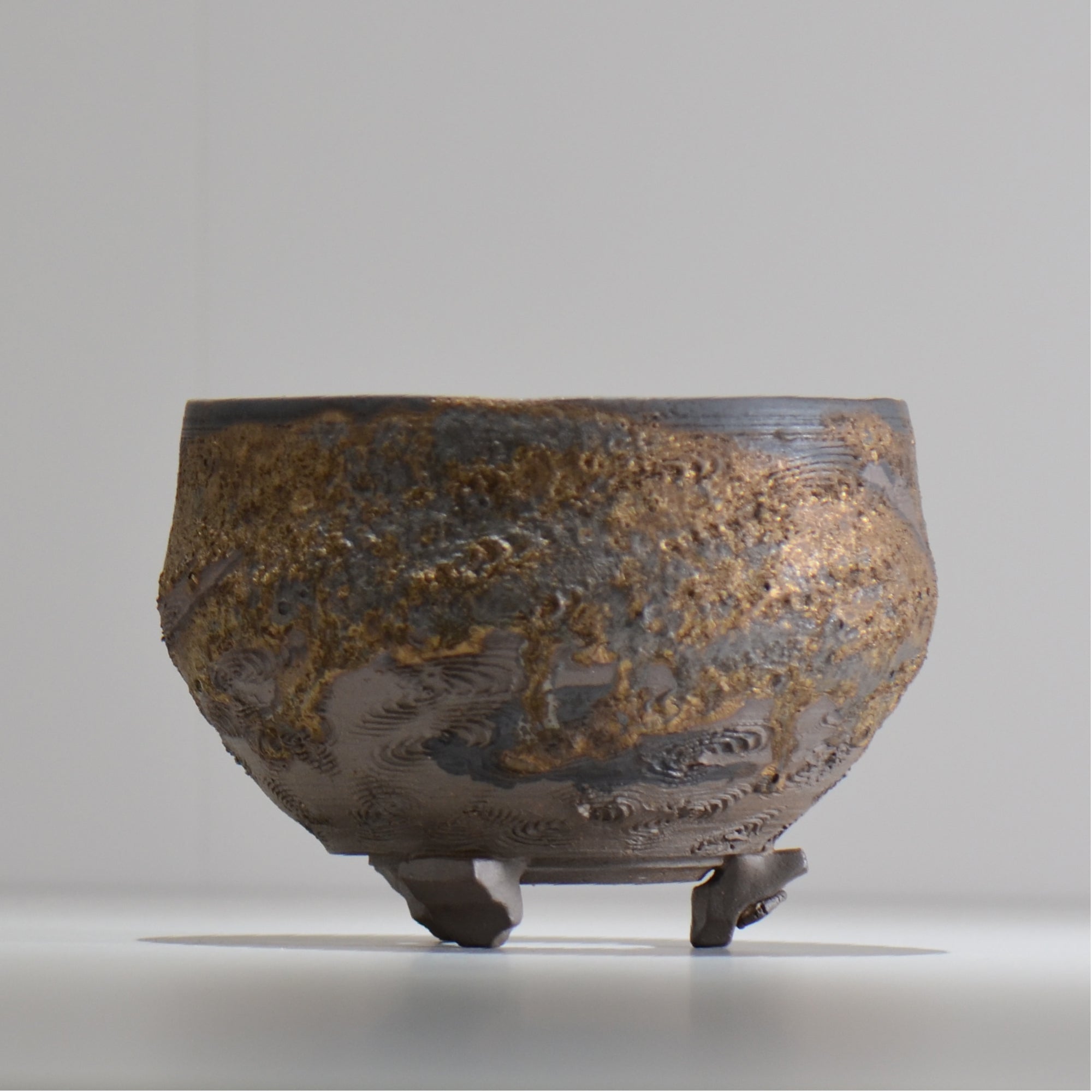 陶房Kibi / 金泥 / tkki_09_l  / 約 φ15.3cm / 植木鉢
