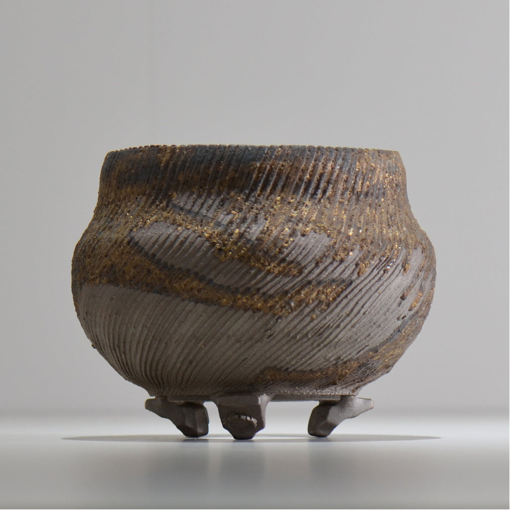 陶房Kibi / 金泥 / tkki_10_m  / 約 φ13cm / 植木鉢