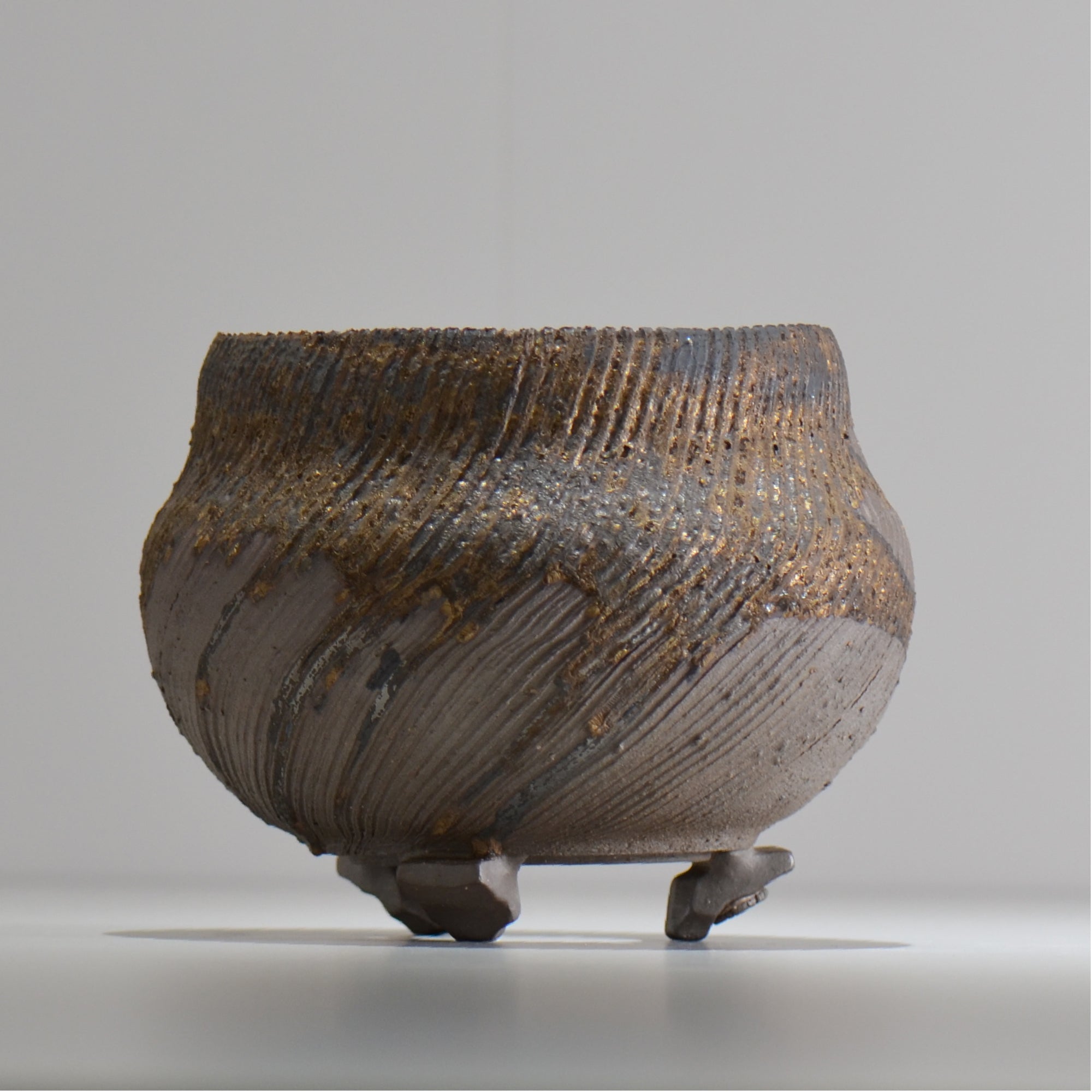 陶房Kibi / 金泥 / tkki_10_m  / 約 φ13cm / 植木鉢
