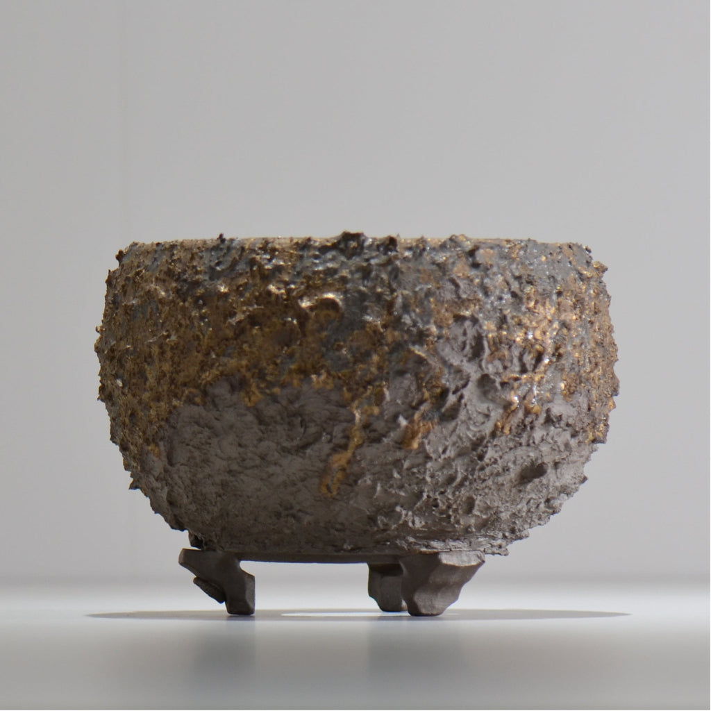 陶房Kibi / 金泥 / tkki_11_m  / 約 φ14.5cm / 植木鉢