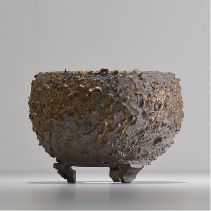 陶房Kibi / 金泥 / tkki_11_m  / 約 φ14.5cm / 植木鉢