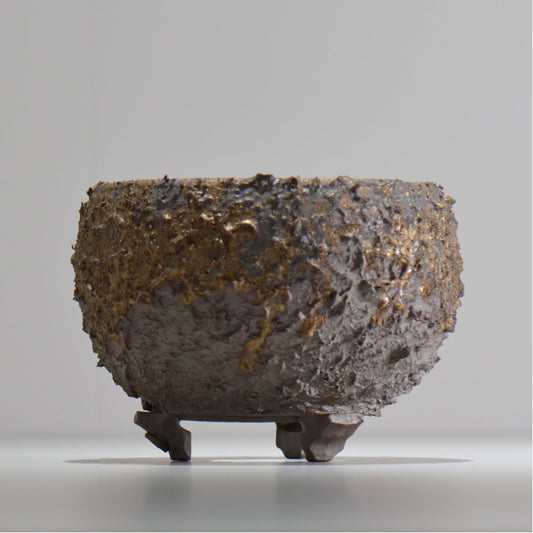 陶房Kibi / 金泥 / tkki_11_m  / 約 φ14.5cm / 植木鉢