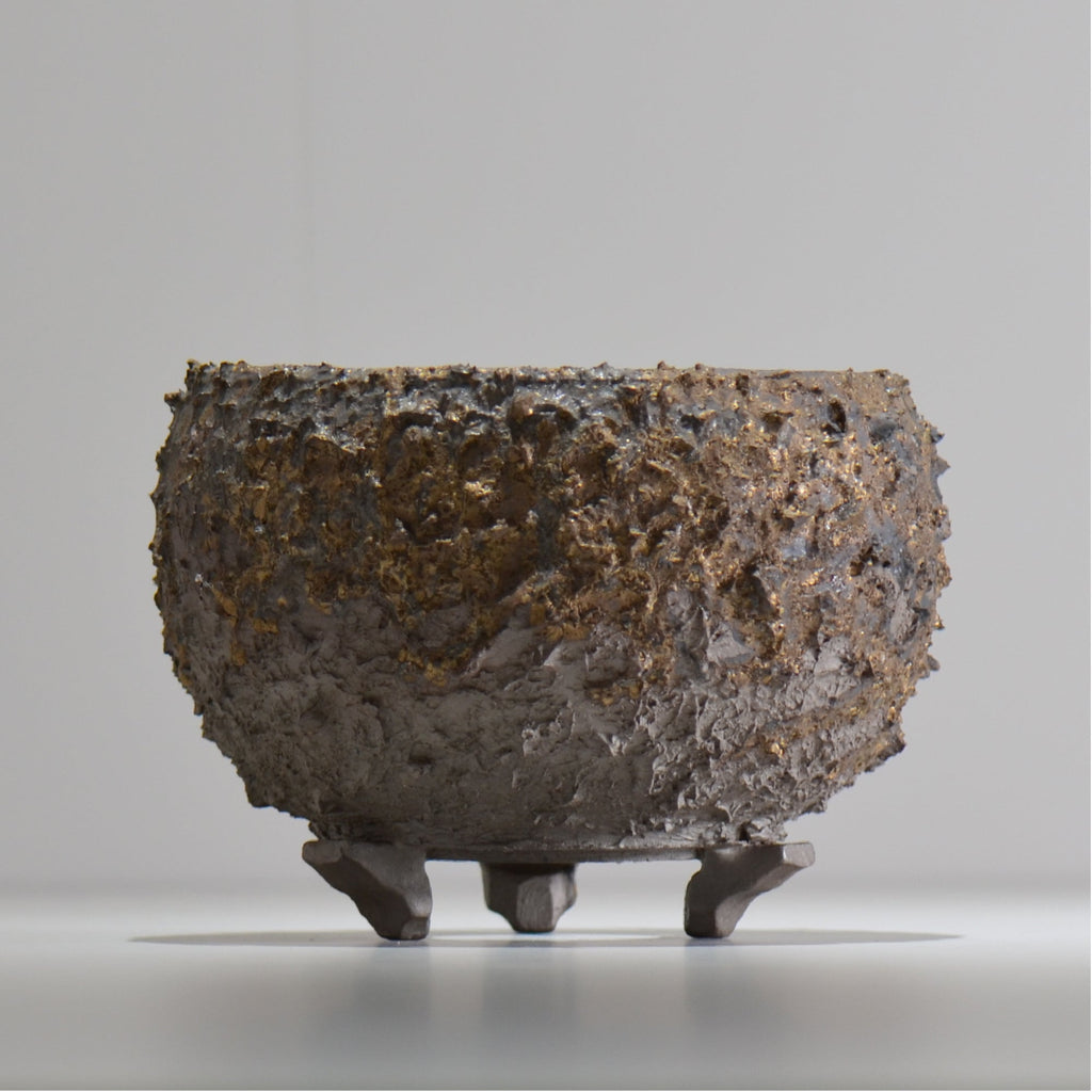 陶房Kibi / 金泥 / tkki_11_m  / 約 φ14.5cm / 植木鉢