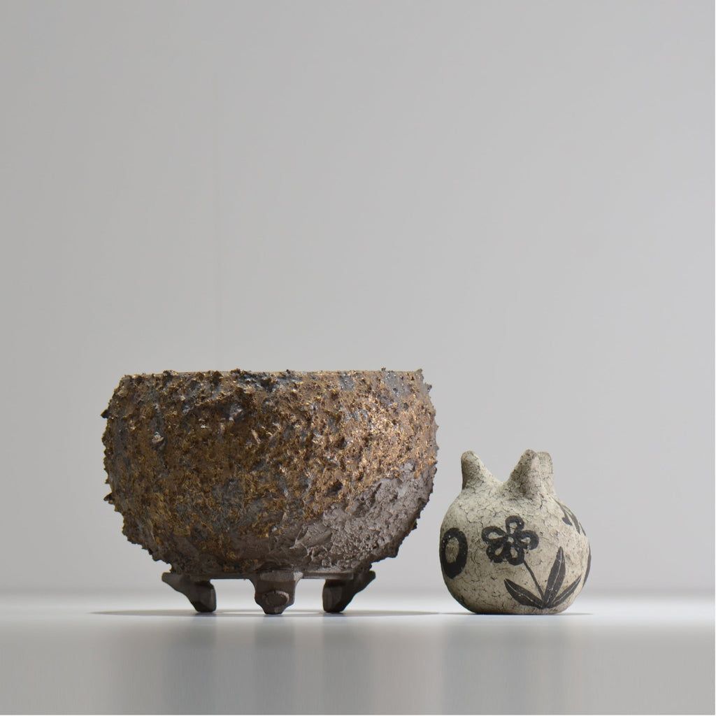 陶房Kibi / 金泥 / tkki_11_m  / 約 φ14.5cm / 植木鉢