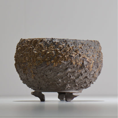 陶房Kibi / 金泥 / tkki_12_m  / 約 φ15cm / 植木鉢