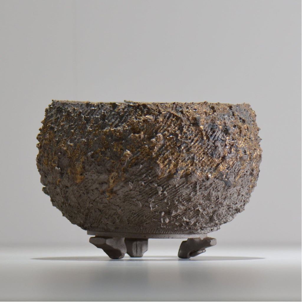 陶房Kibi / 金泥 / tkki_12_m  / 約 φ15cm / 植木鉢