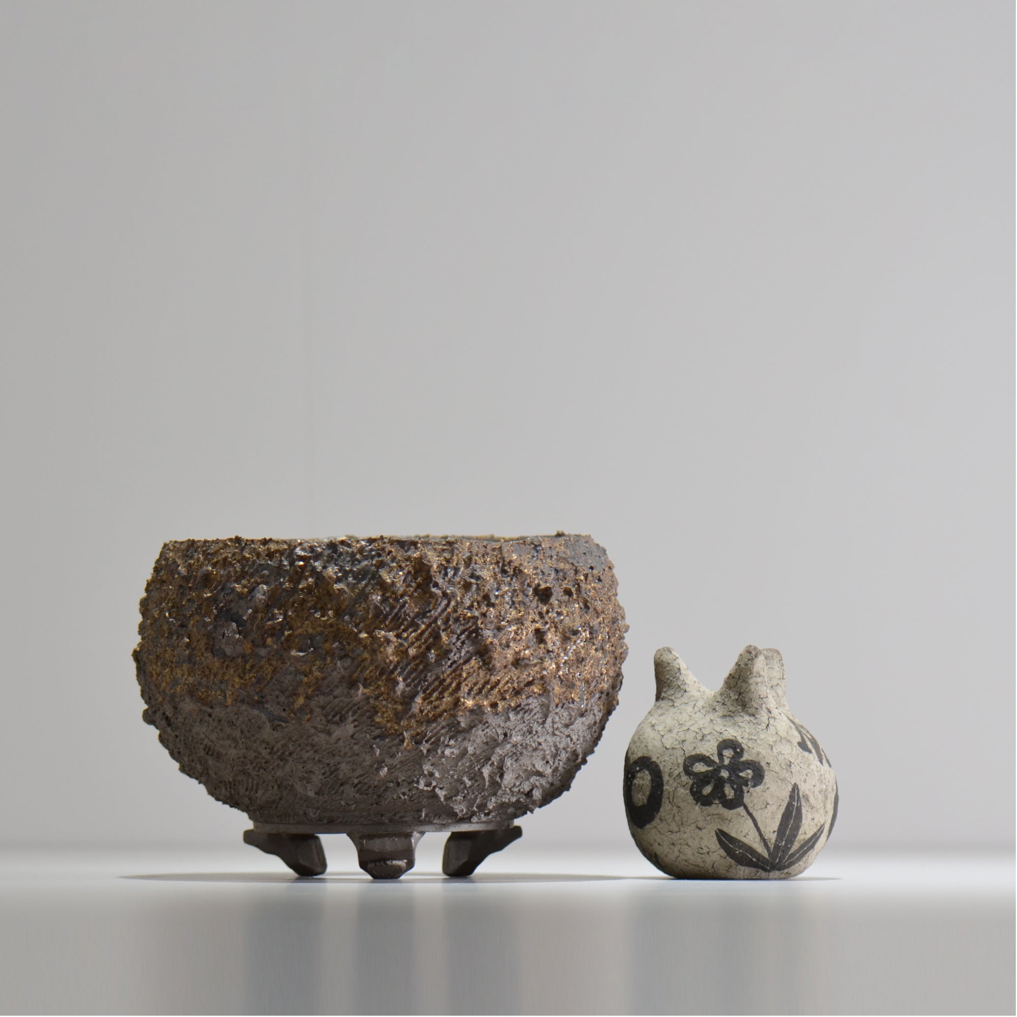 陶房Kibi / 金泥 / tkki_12_m  / 約 φ15cm / 植木鉢