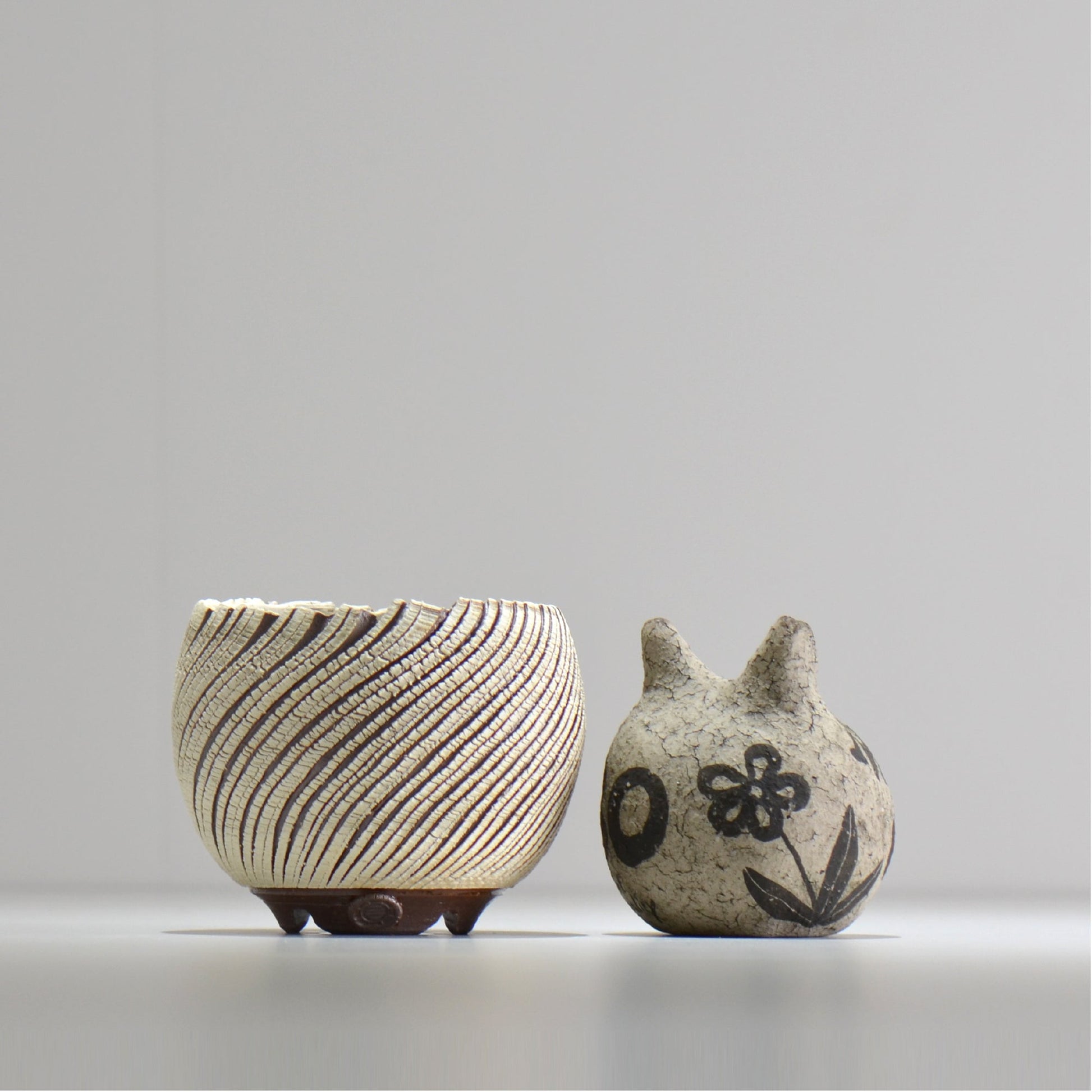 陶房Kibi / シュレッド/tksh_02_s  / 約 φ9.3cm / 植木鉢