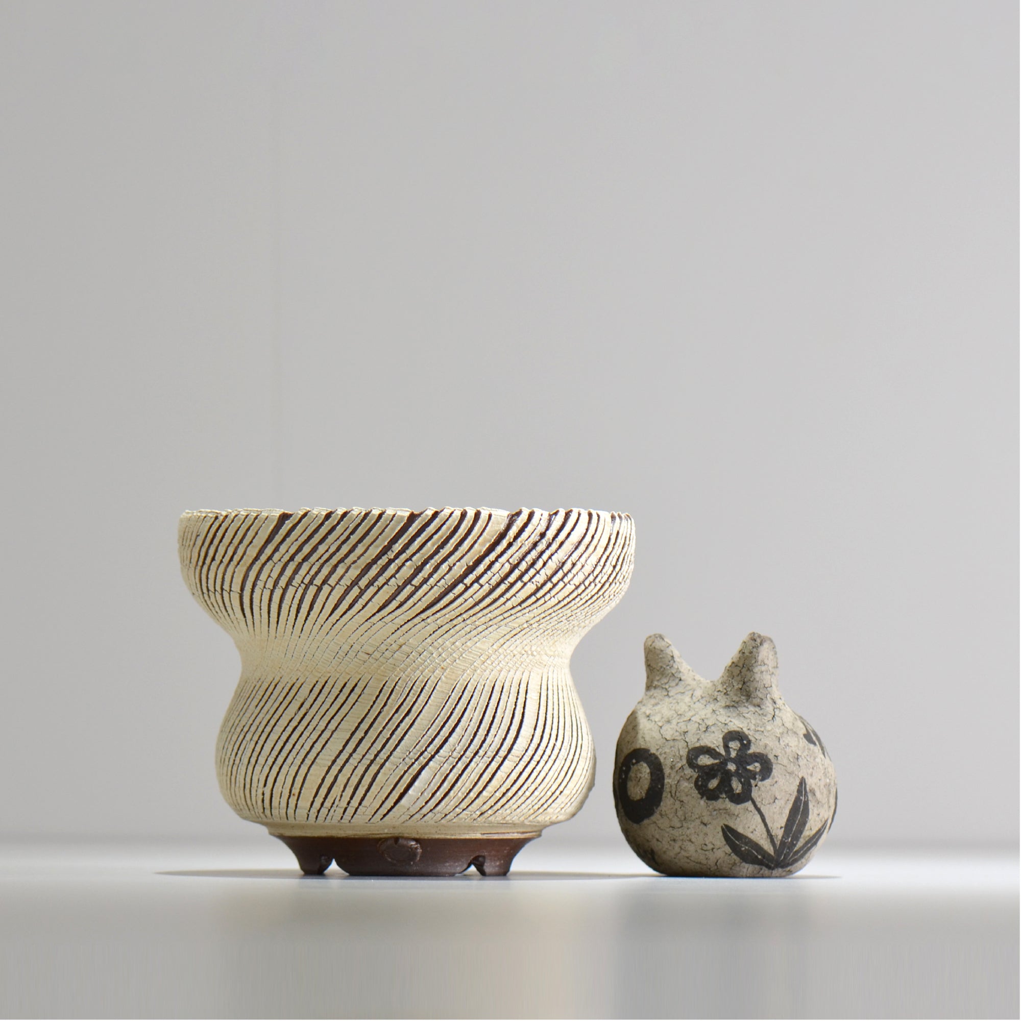 陶房Kibi / シュレッド/tksh_16_m  / 約 φ15cm / 植木鉢