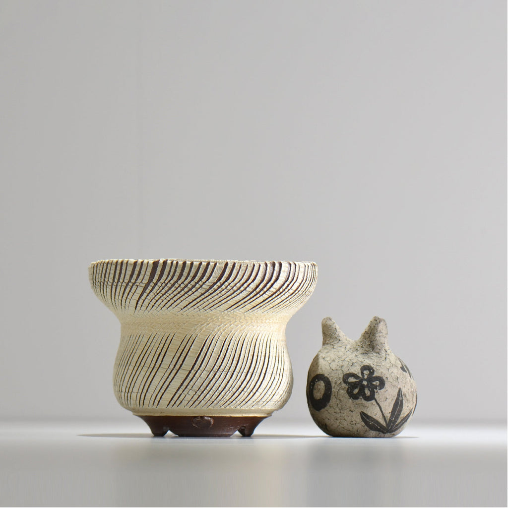 陶房Kibi / シュレッド/tksh_17_l  / 約 φ15.5cm / 植木鉢