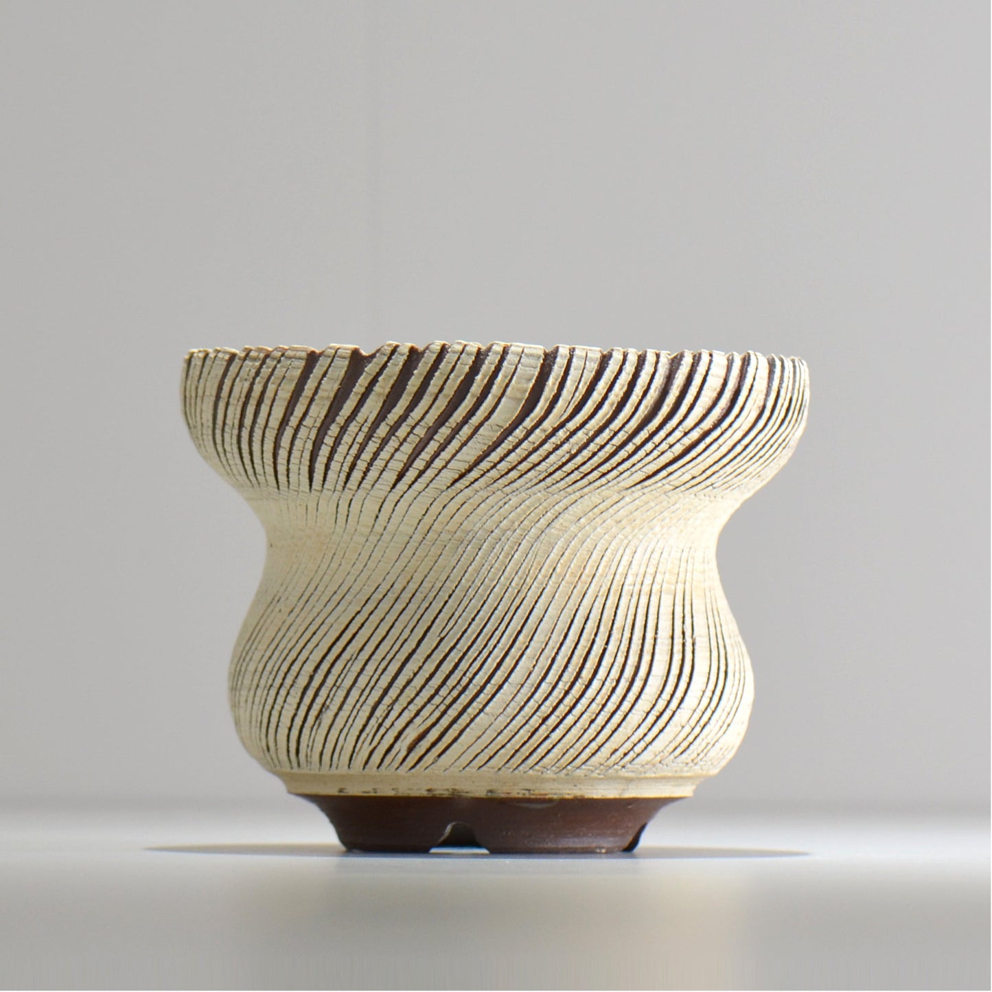 陶房Kibi / シュレッド/tksh_18_m  / 約 φ14.7cm / 植木鉢