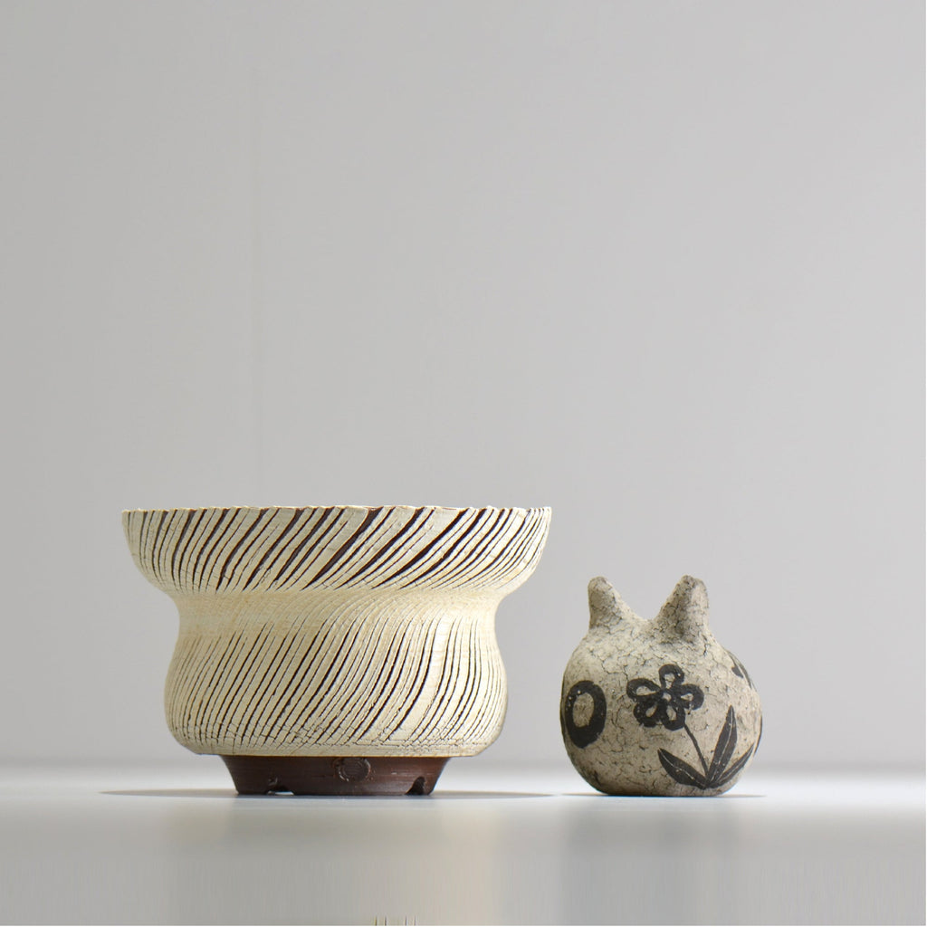 陶房Kibi / シュレッド/tksh_19_l  / 約 φ16cm / 植木鉢