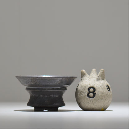 YATAGARASU / No.8 Type A 002/ M /約 φ12.5cm / 植木鉢