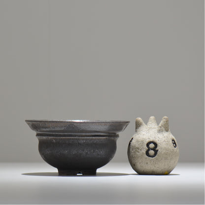 YATAGARASU / No.8 Type A 004 / L / 約 φ15.5cm / 植木鉢