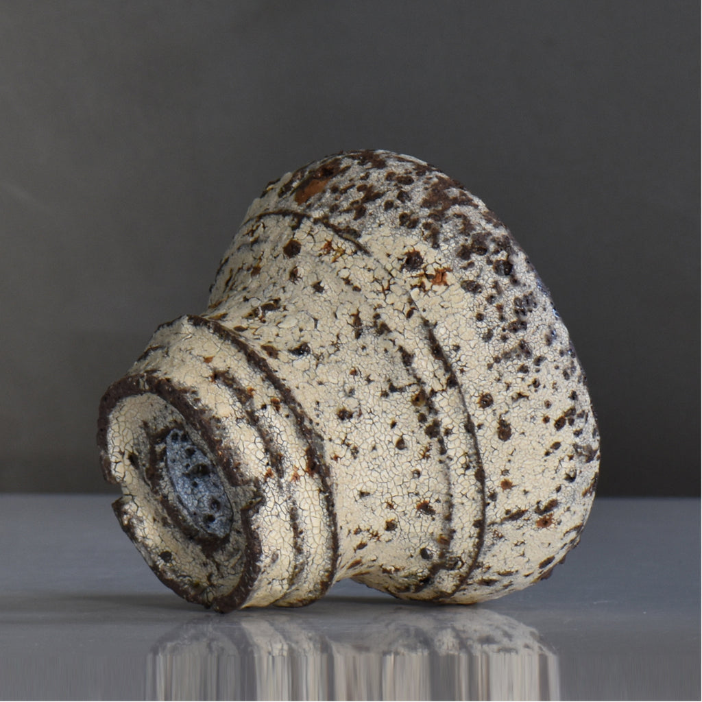 山下太 / 阿蘇石爆白裂 / yf_04_m / 約 φ14cm / 植木鉢