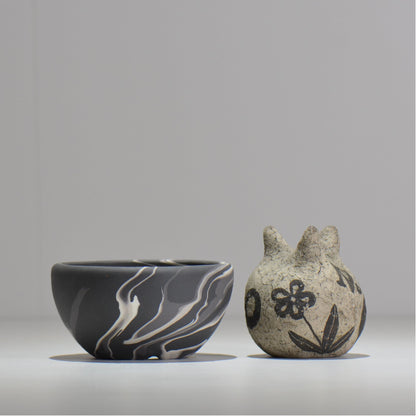 山本真郎 / 黒仙-kokusen / ys_ks03_s/ 約φ11cm / 植木鉢